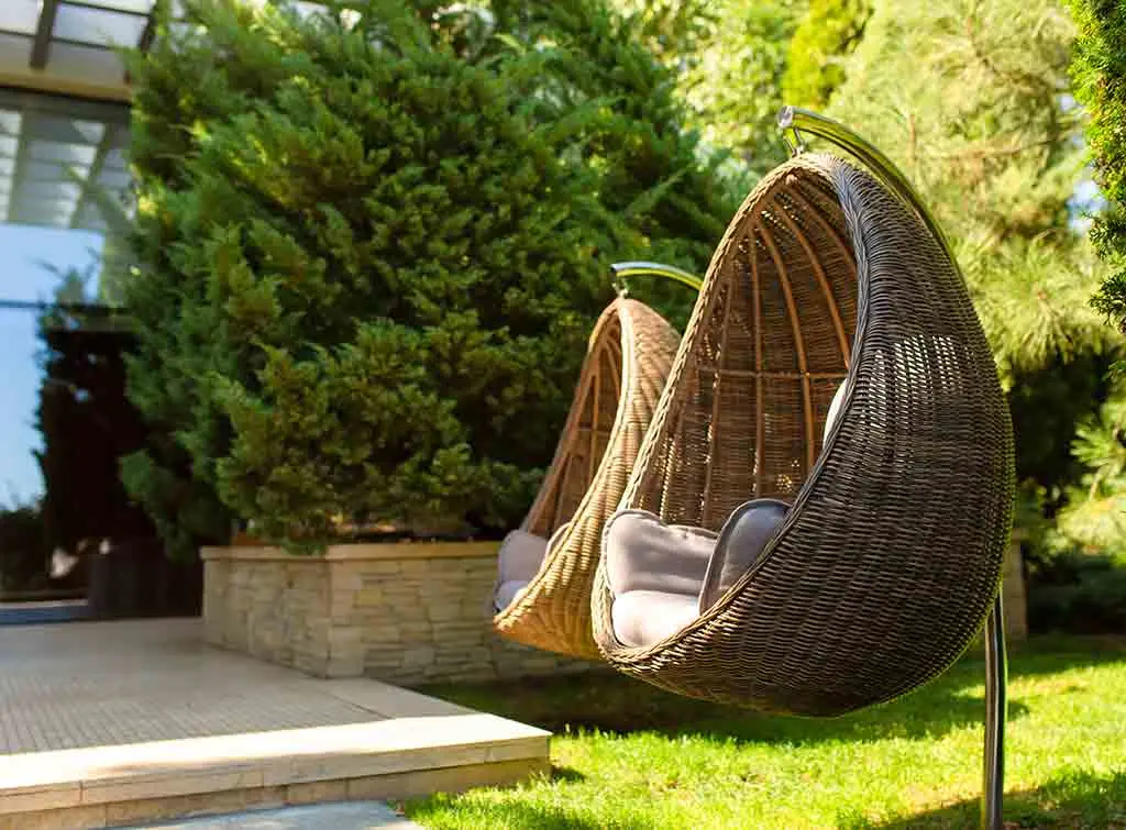 hanging chair outdoors