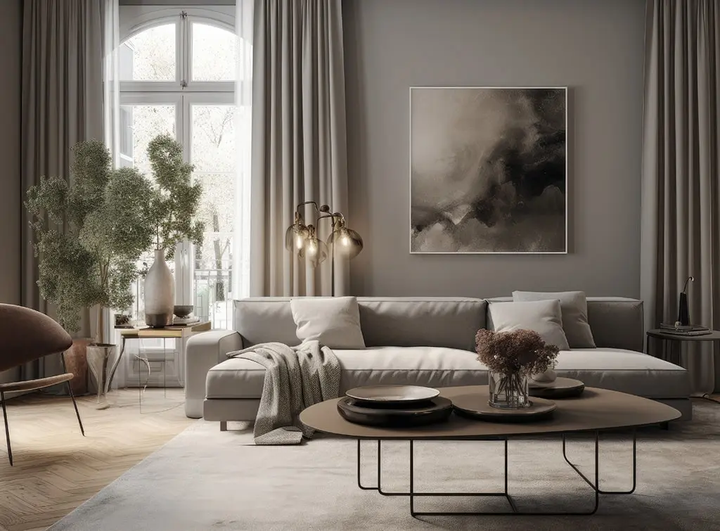Narrow living room layout