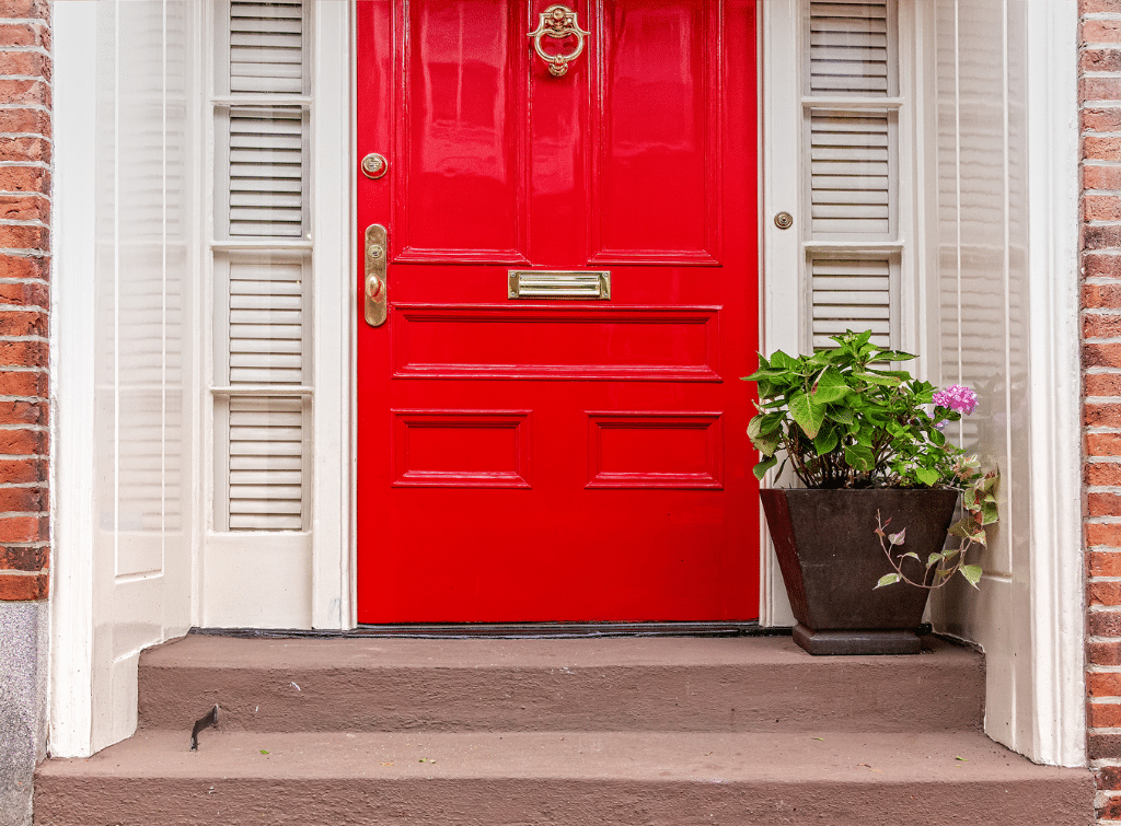 welcoming red front door ideas