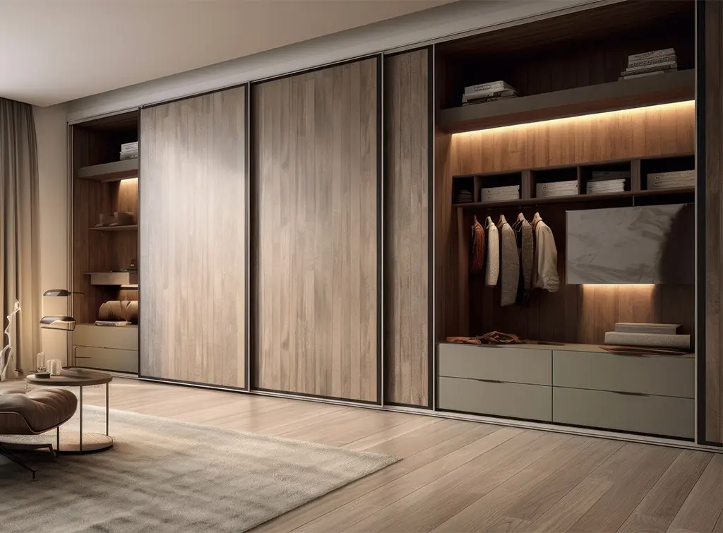 Antique-wood-retro-built-in-wardrobe