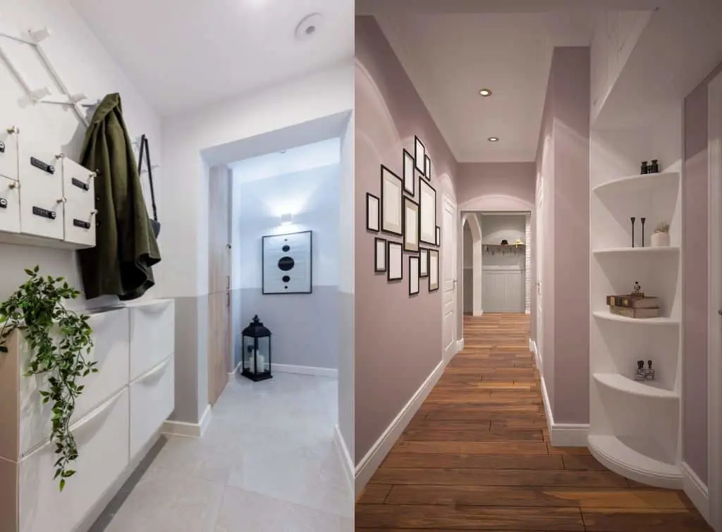 Hallway wall decor for narrow homes