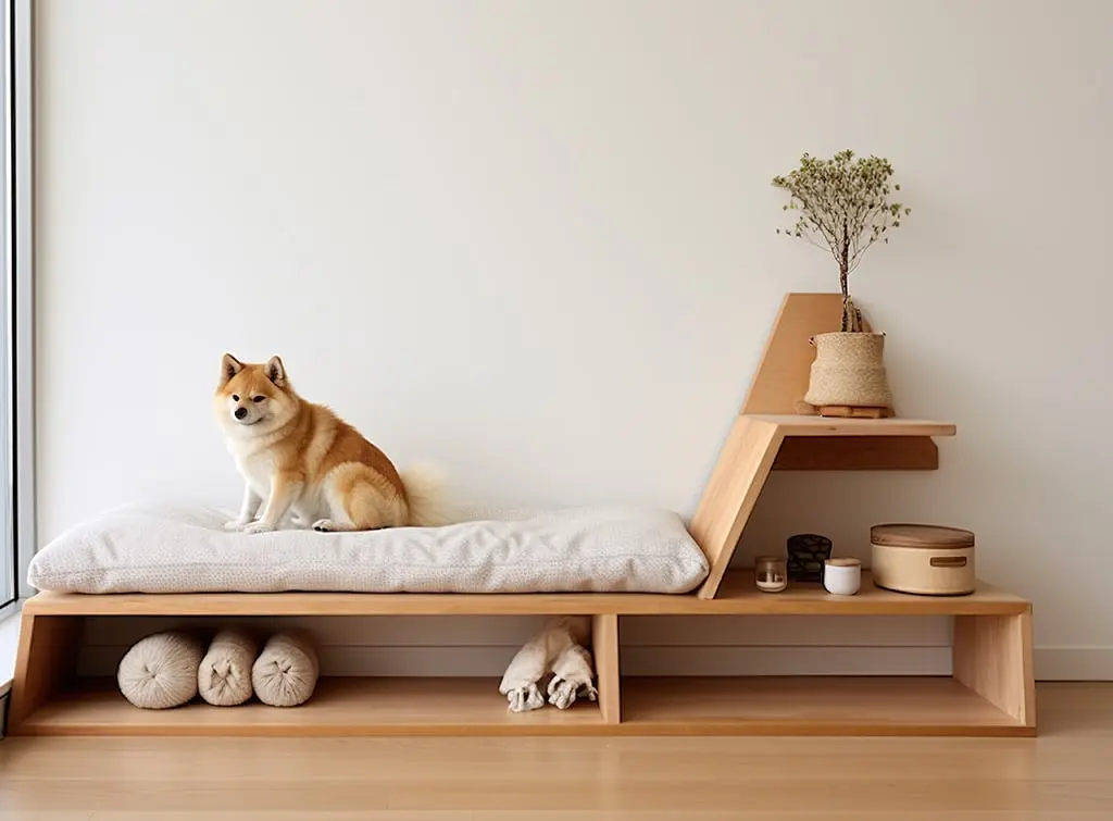 Dog corner bed concept image AI