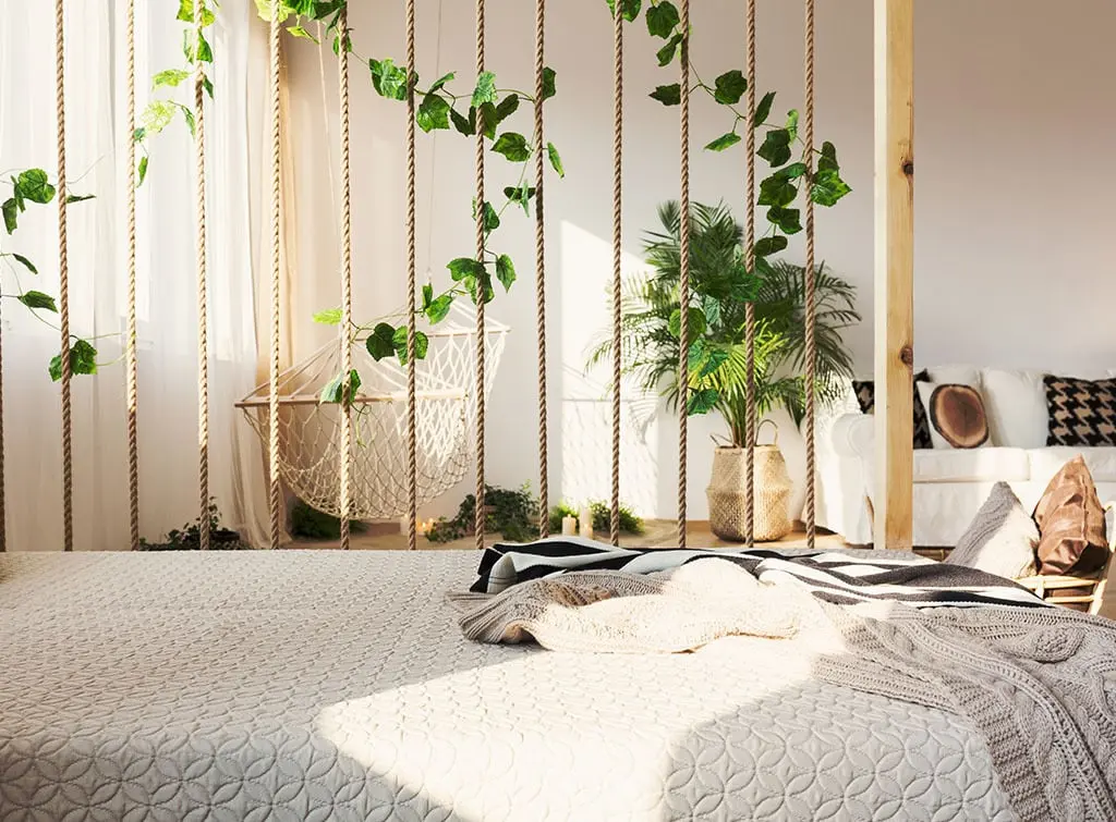 Botanical rope room divider ideas