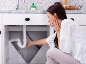 Leaking pipe under the sink