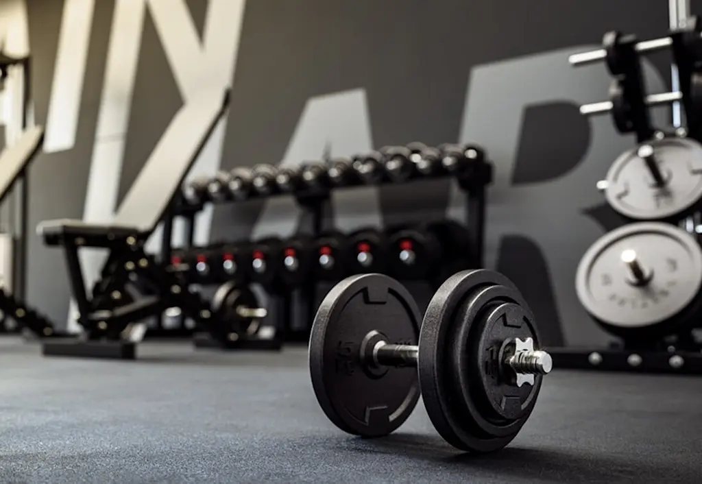 Gym flooring workout setup