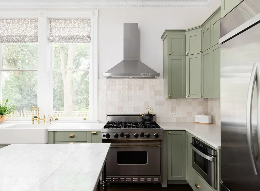 sage green kitchen