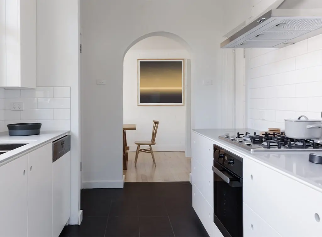 connect your kitchen and dining room with an interior arch