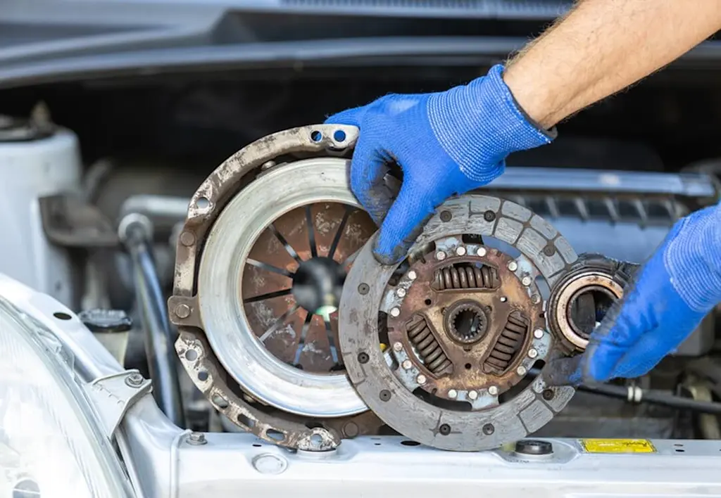 Used clutch ready for replacement