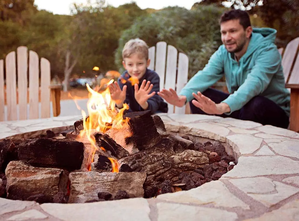 Fire pit in the garden