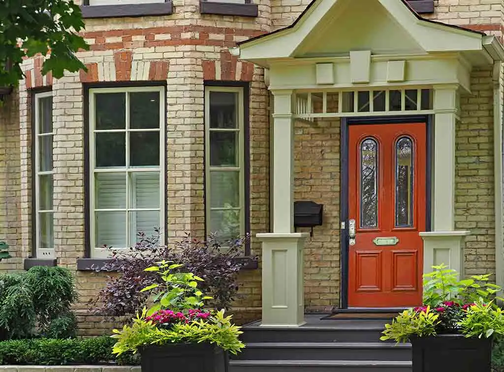 red front door