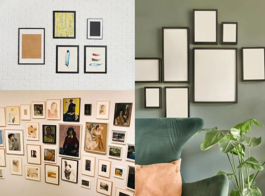 Gallery wall in uni bedroom