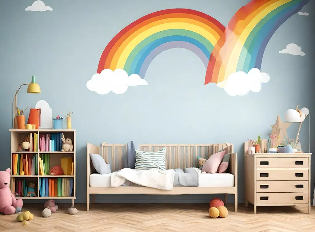 Hey Duggee blue toddler bedroom idea AI image