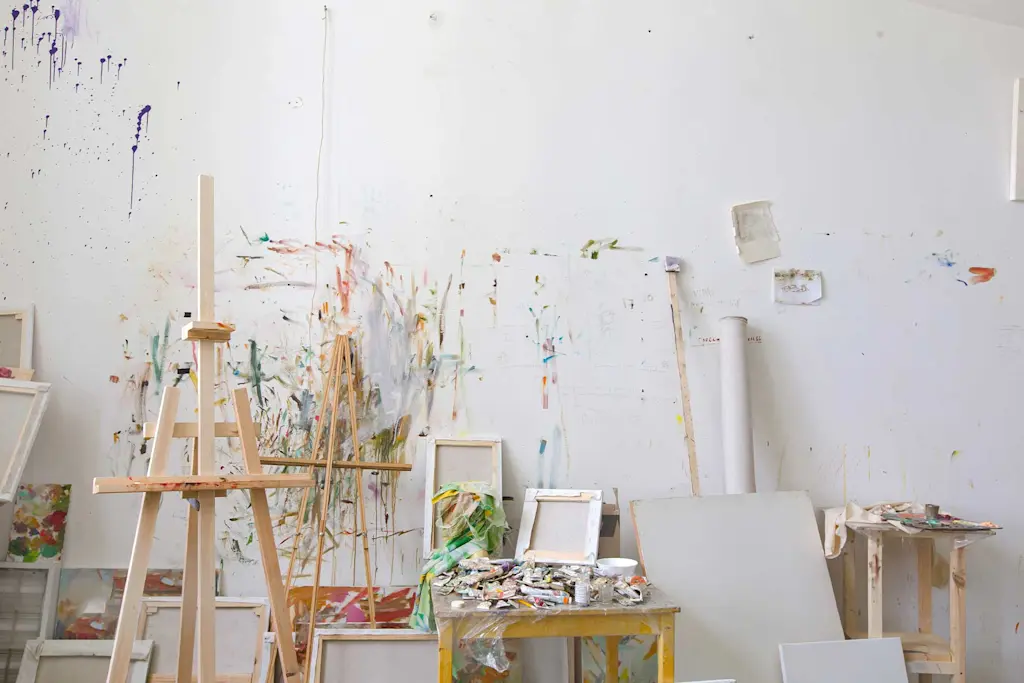 spare room as art studio