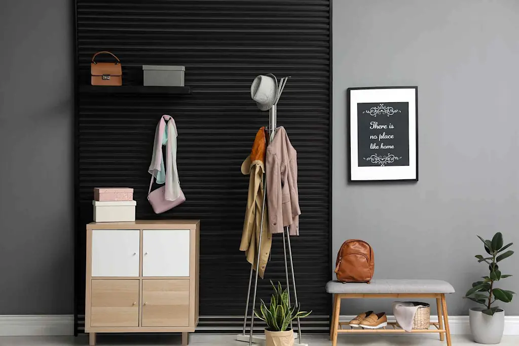dark grey hallway