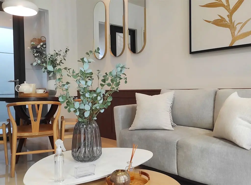 mirrors in living room