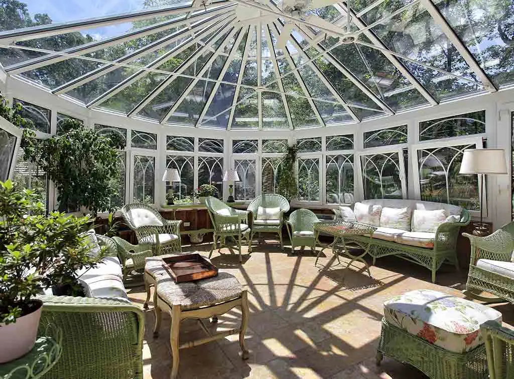 Gable glass sunroom idea