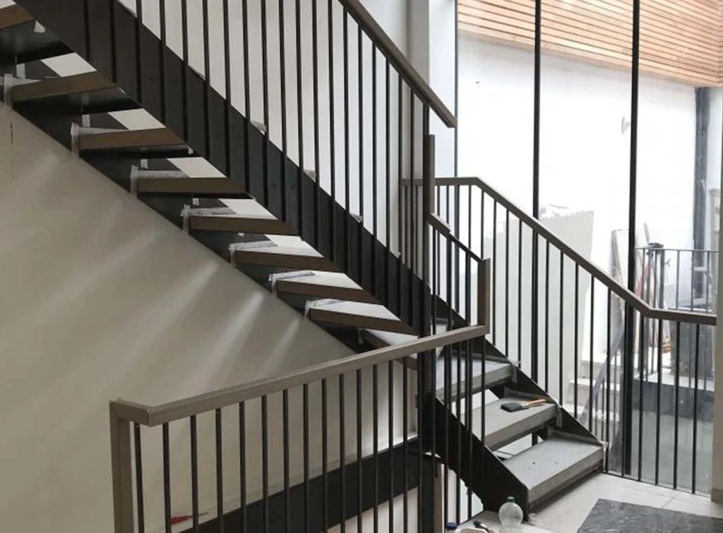 Metal stairs for a modern home or office 