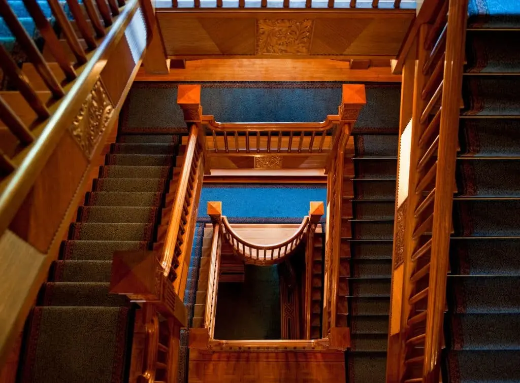 Wooden banister ideas uk - library design example