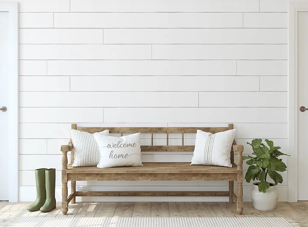 shiplap in hallway