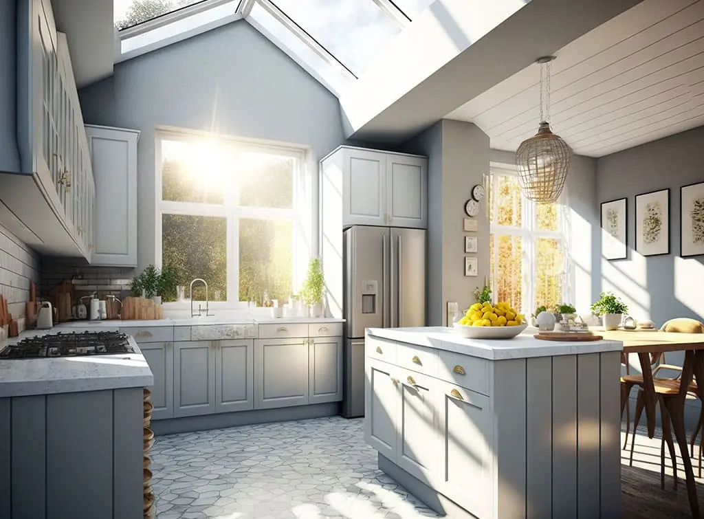 Apex window in side extension