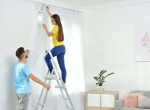 How to put up net curtains