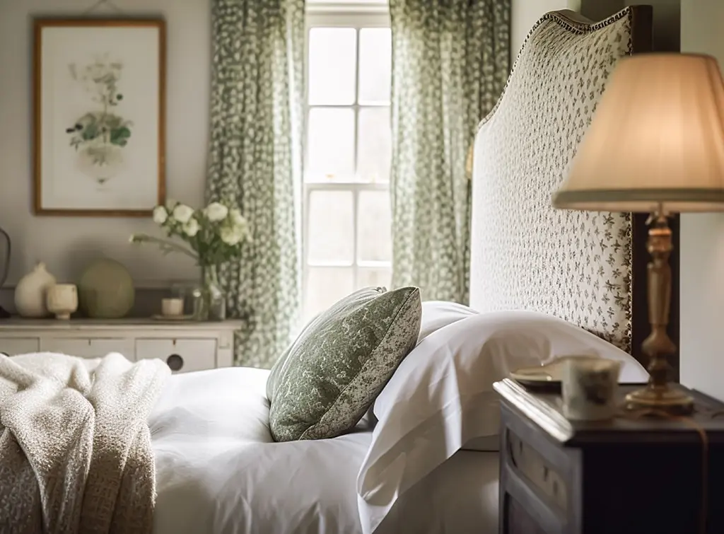 Patterns in a cosy cottage bedroom