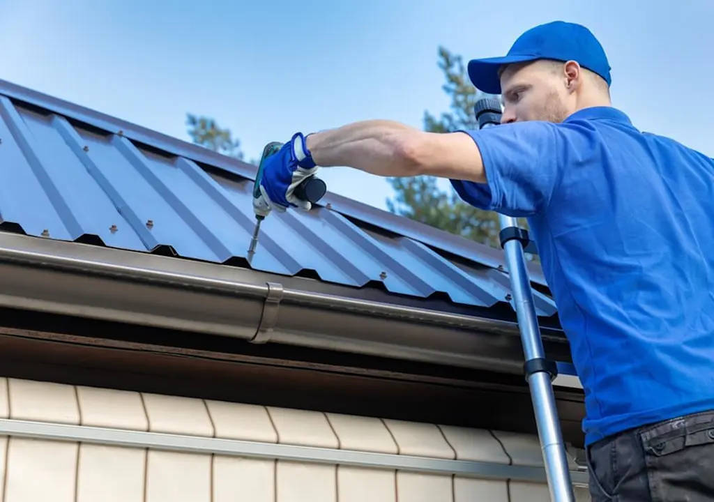 Metal roof installation