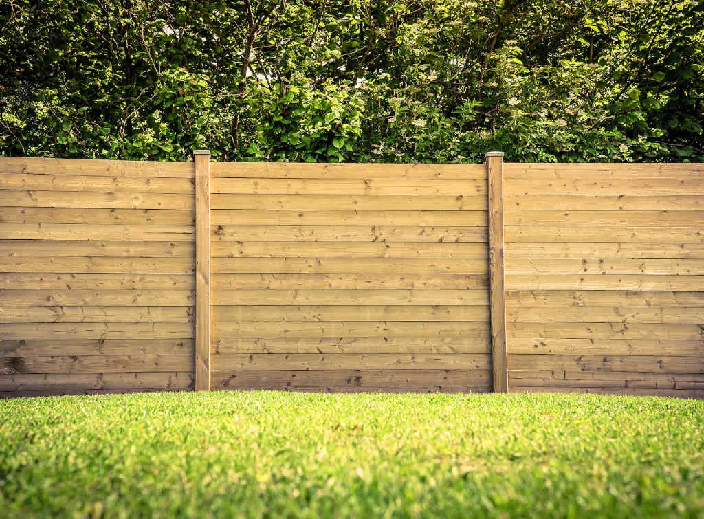 Wooden overlap fence