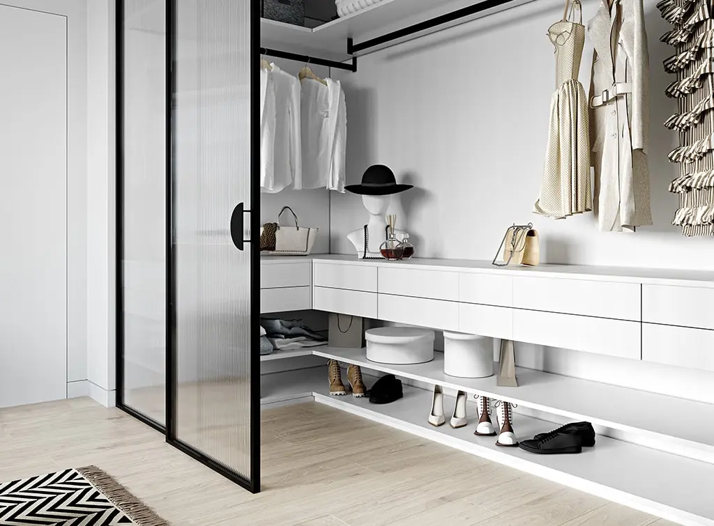 Small walk-in wardrobe idea