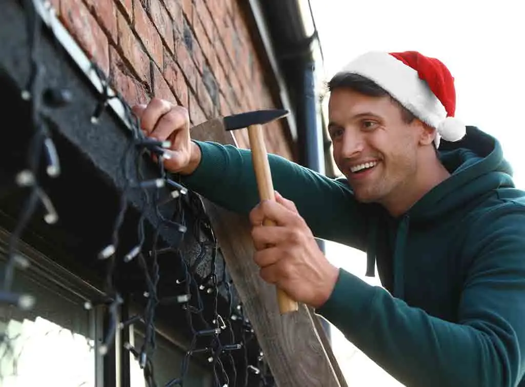 Safe installation of Christmas lights