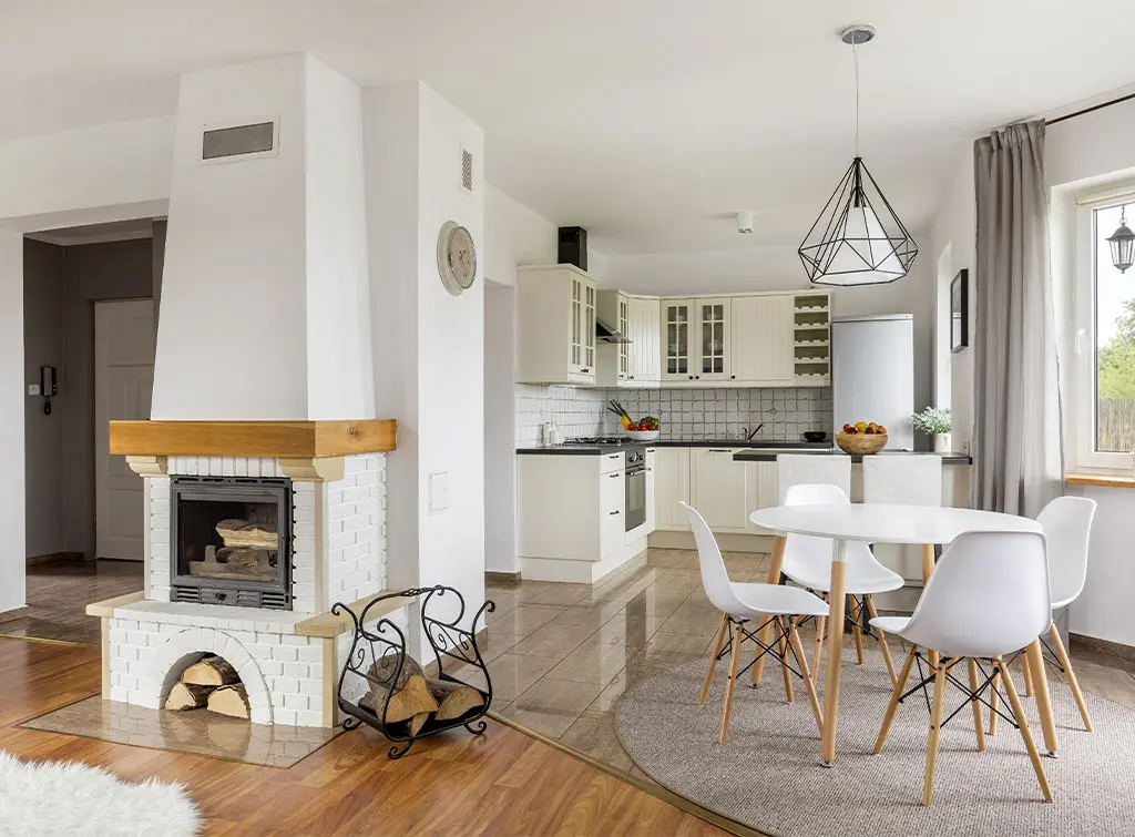 Chimney breast in a living room