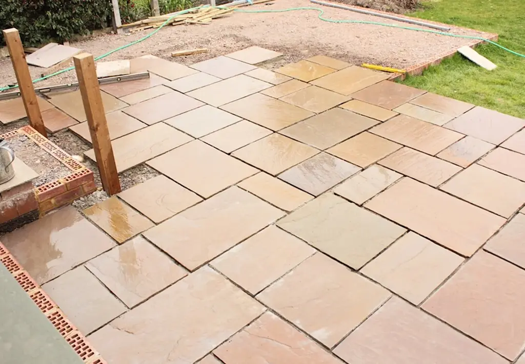 Landscaping for a new patio