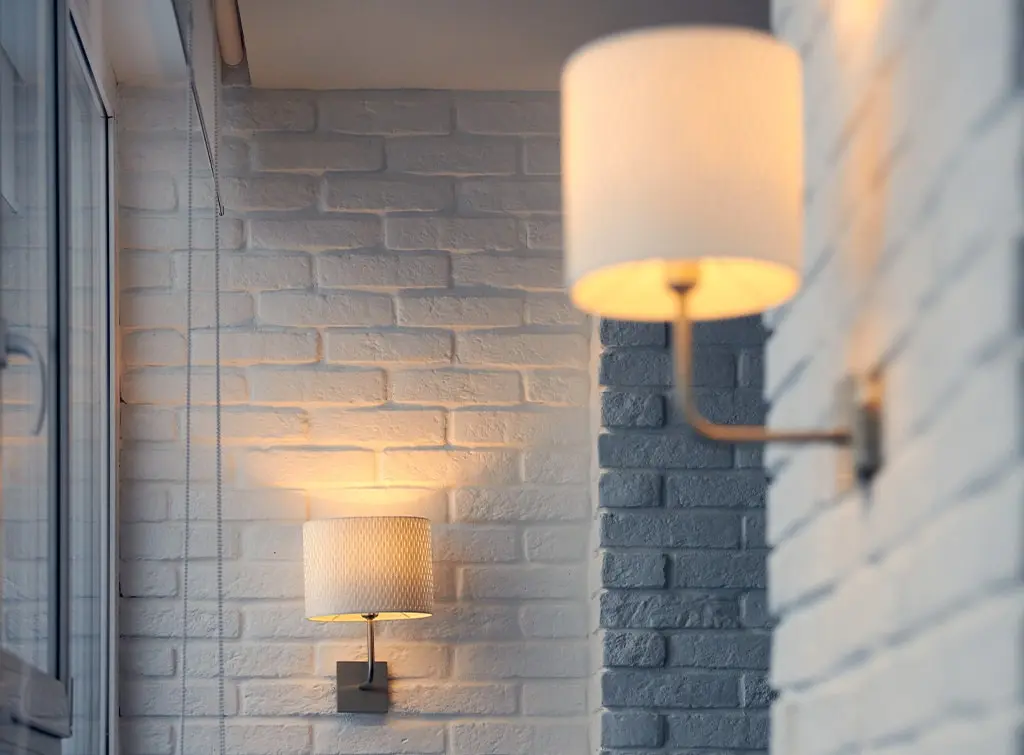 wall light on interior wall