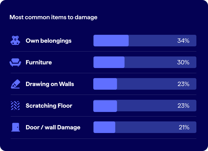 Cost of children - common items to damage