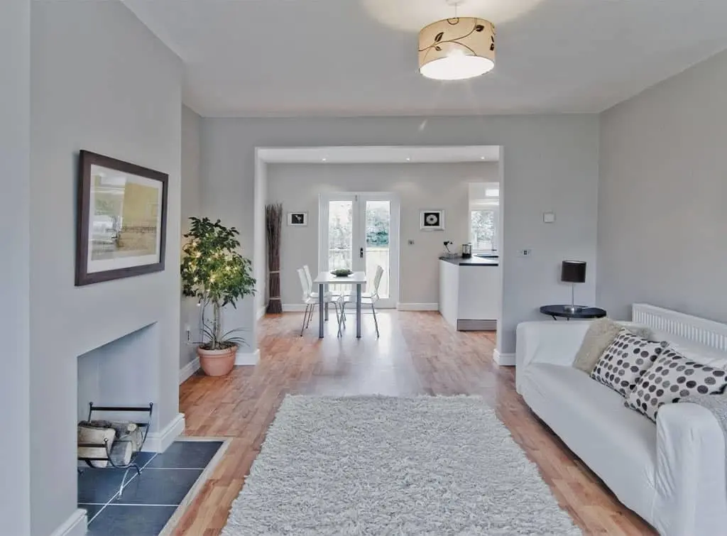 connect separate spaces for open plan kitchen living room