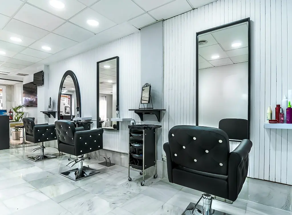monochrome salon idea