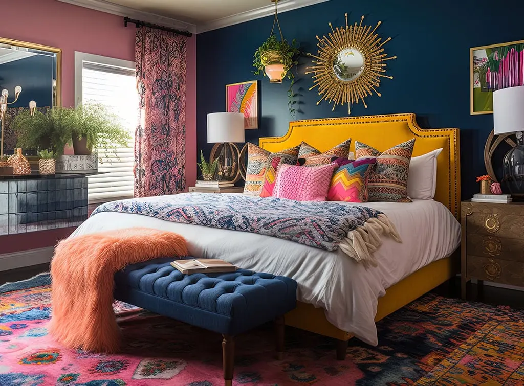 go bold with bedroom curtain ideas