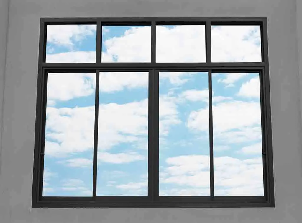 Aluminium window in a domestic home
