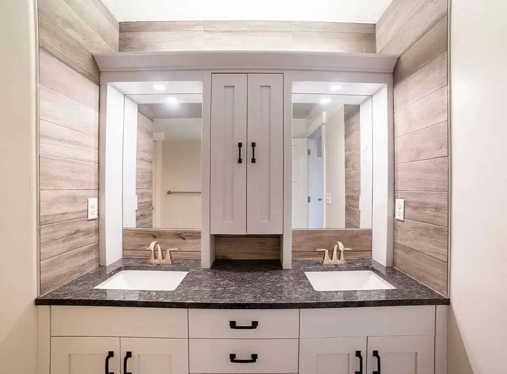 Alcove storage ideas under sink
