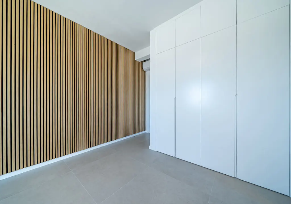 Acoustic wood slat wall panels