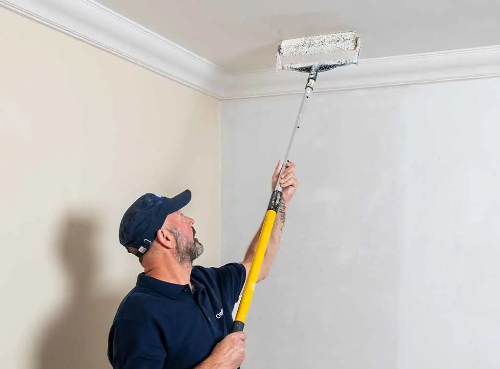 Cost of repairing stains from water damage on ceiling