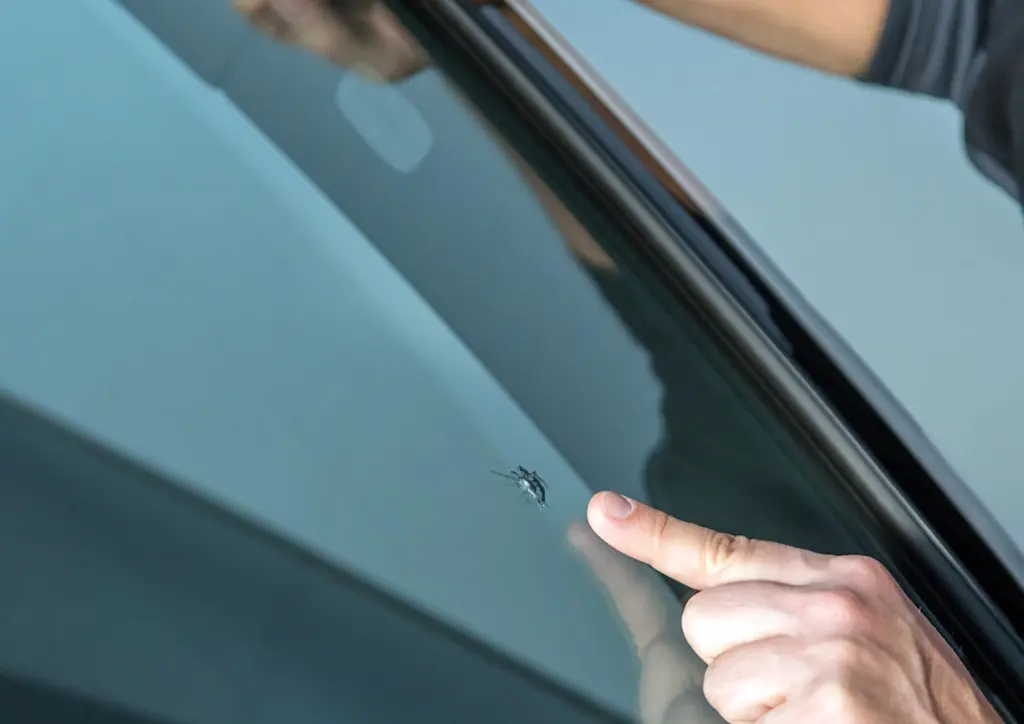 Windscreen chip needing repair