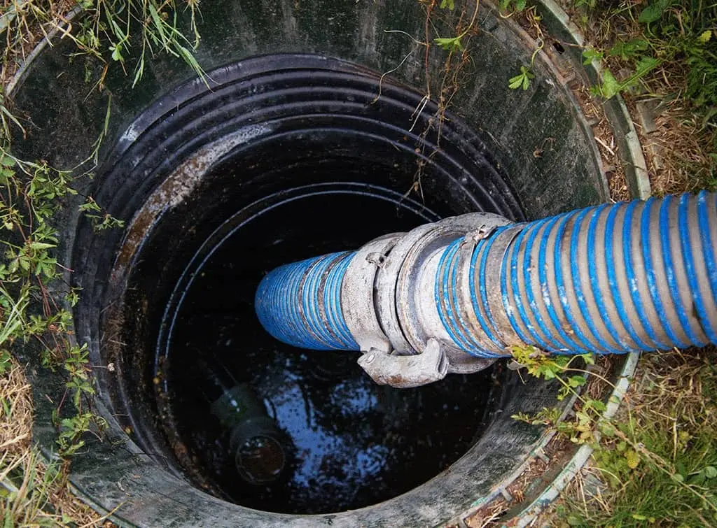 septic tank being emptied