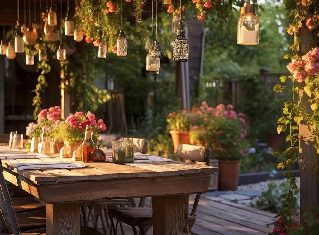 Gazebo lighting ideas - simple glass pendants