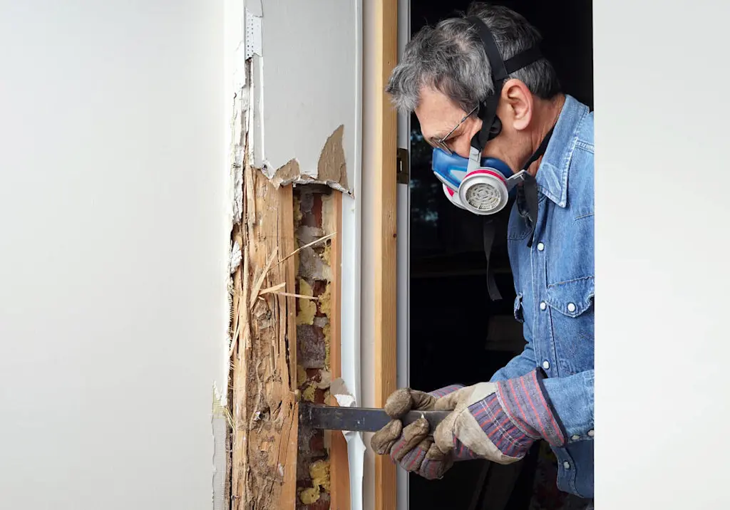 removing-termite-damaged-door-frame