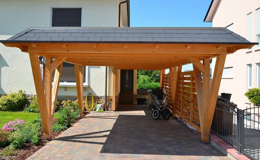Stylish front of house car storage