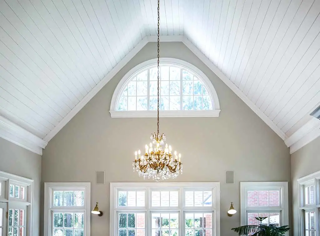 Vaulted ceiling decor