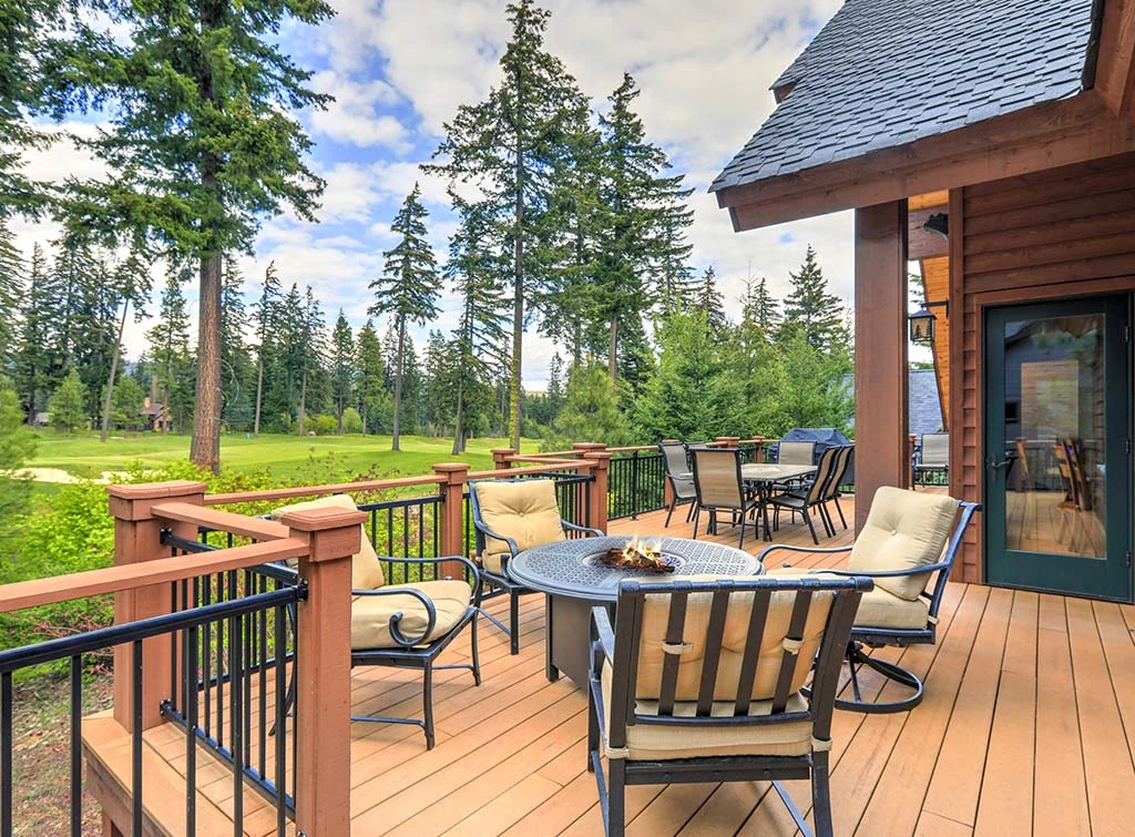 deck fencing in forest