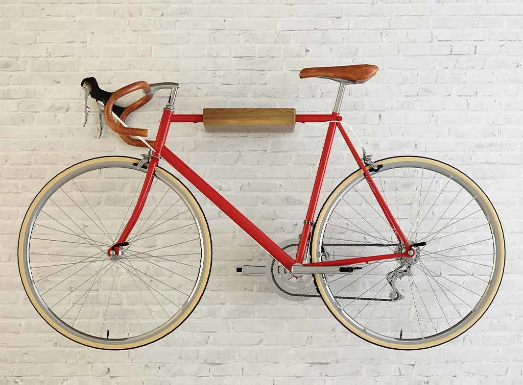 bike rack storage in a garage