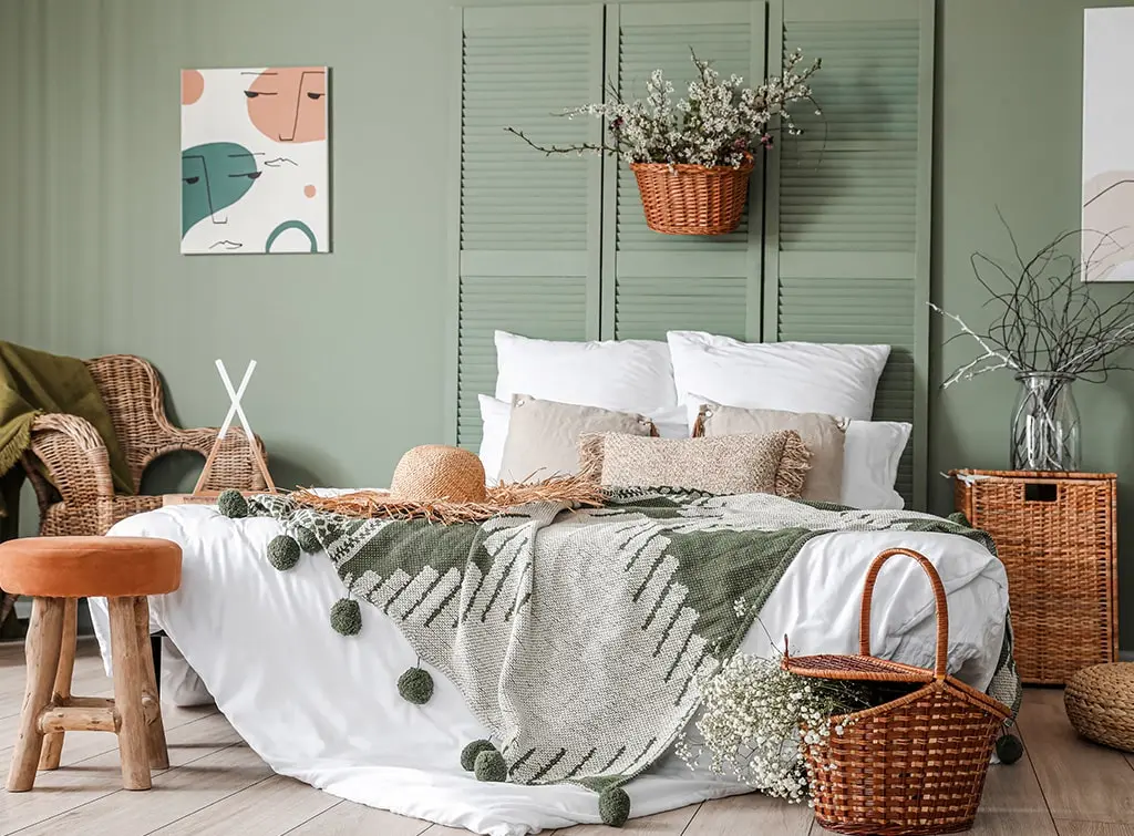 Folding screens feature wall